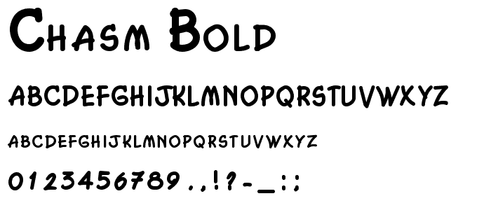 Chasm Bold font